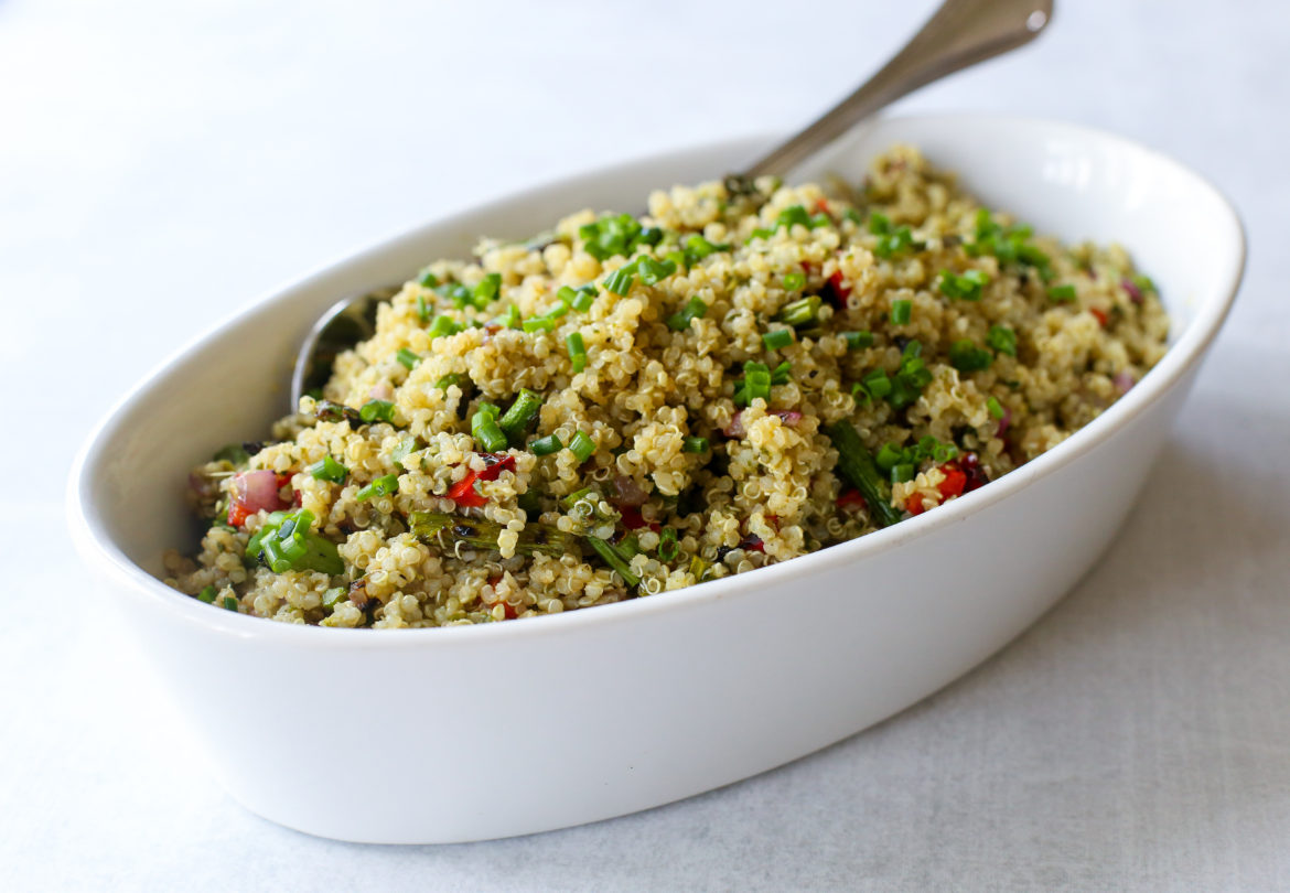 Grilled Vegetable Quinoa Salad with Herb Vinaigrette