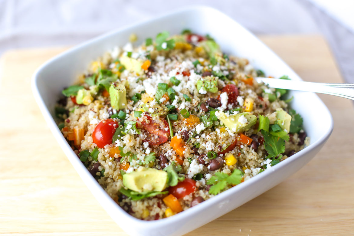 Mexican Quinoa Salad with Honey Lime Vinaigrette