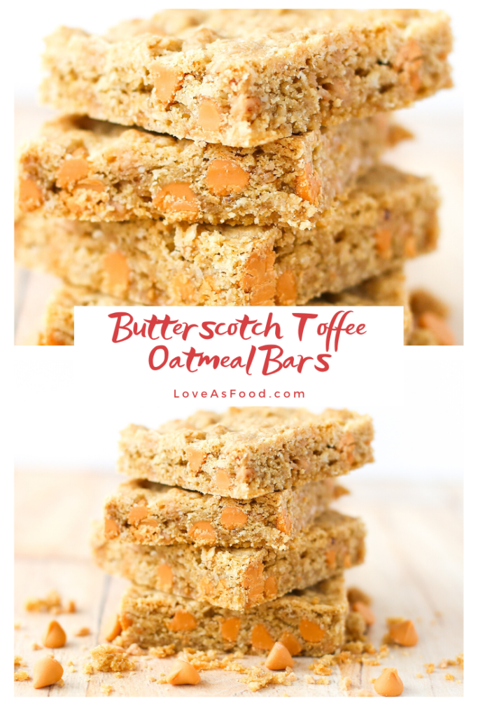 butterscotch toffee oatmeal bars