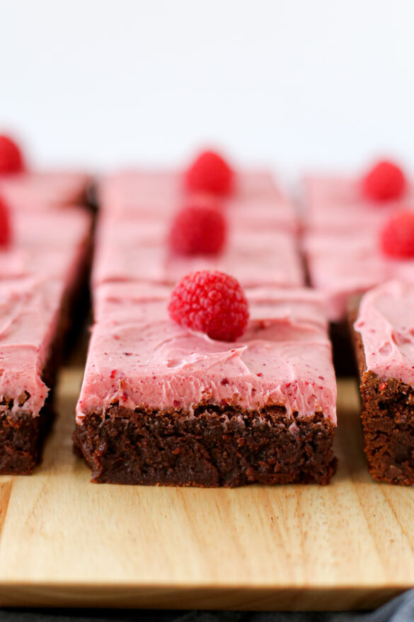 raspberry ganache brownies