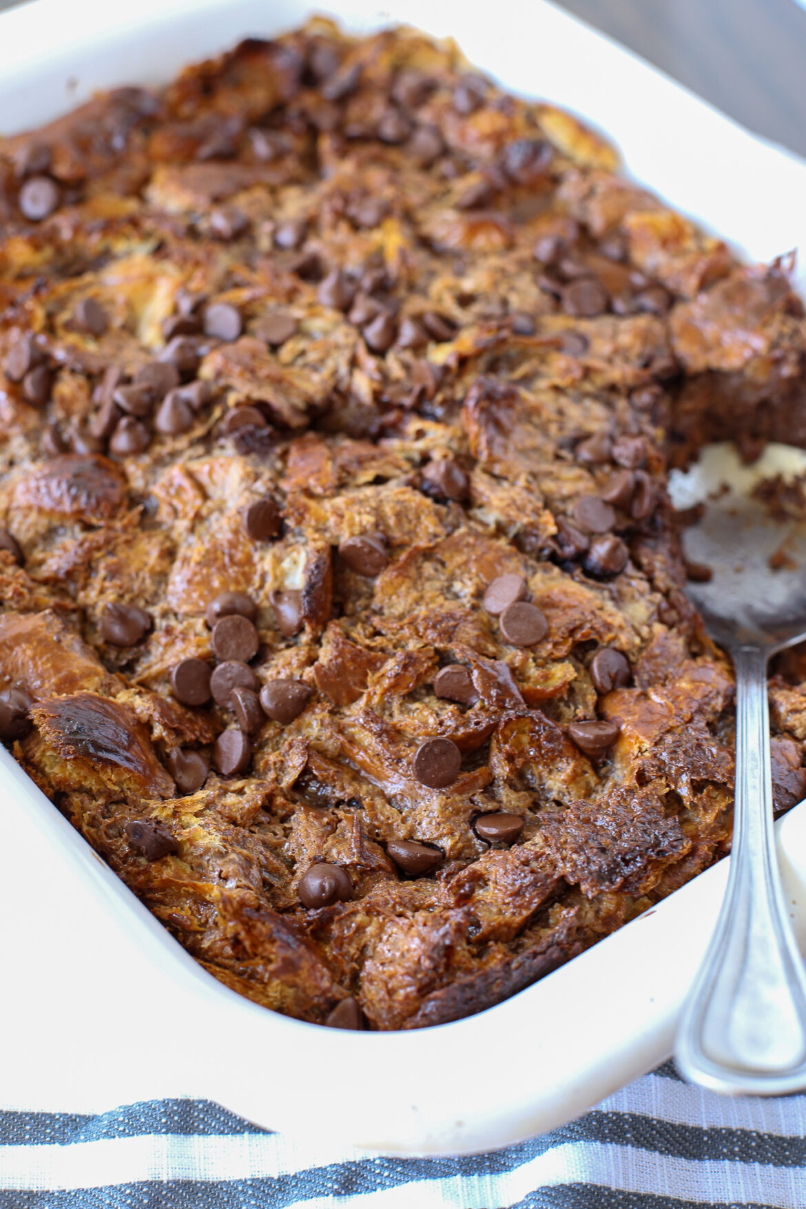 Chocolate Croissant Bread Pudding