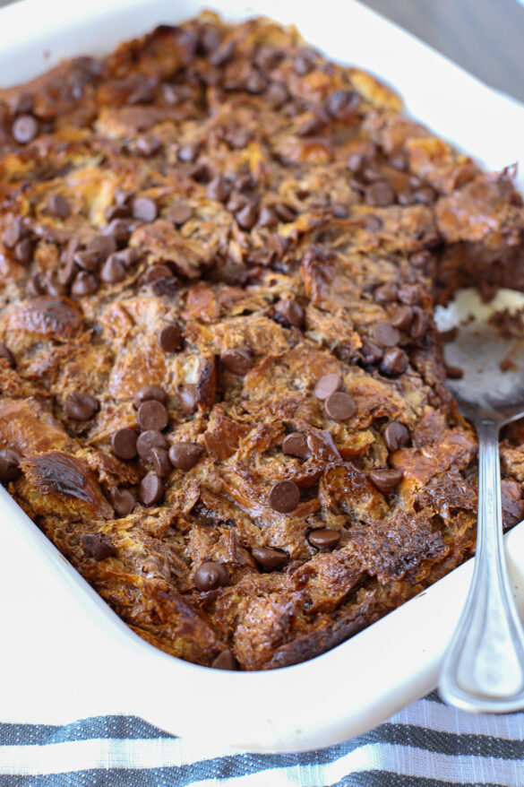 chocolate croissant bread pudding